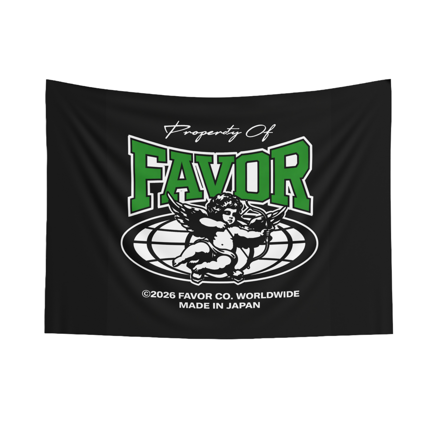 IN FAVOR WE TRUST FLAG (BLACK)